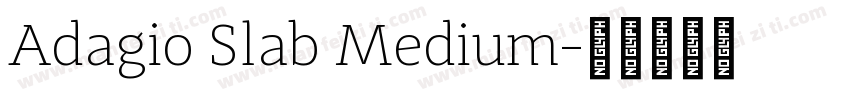 Adagio Slab Medium字体转换